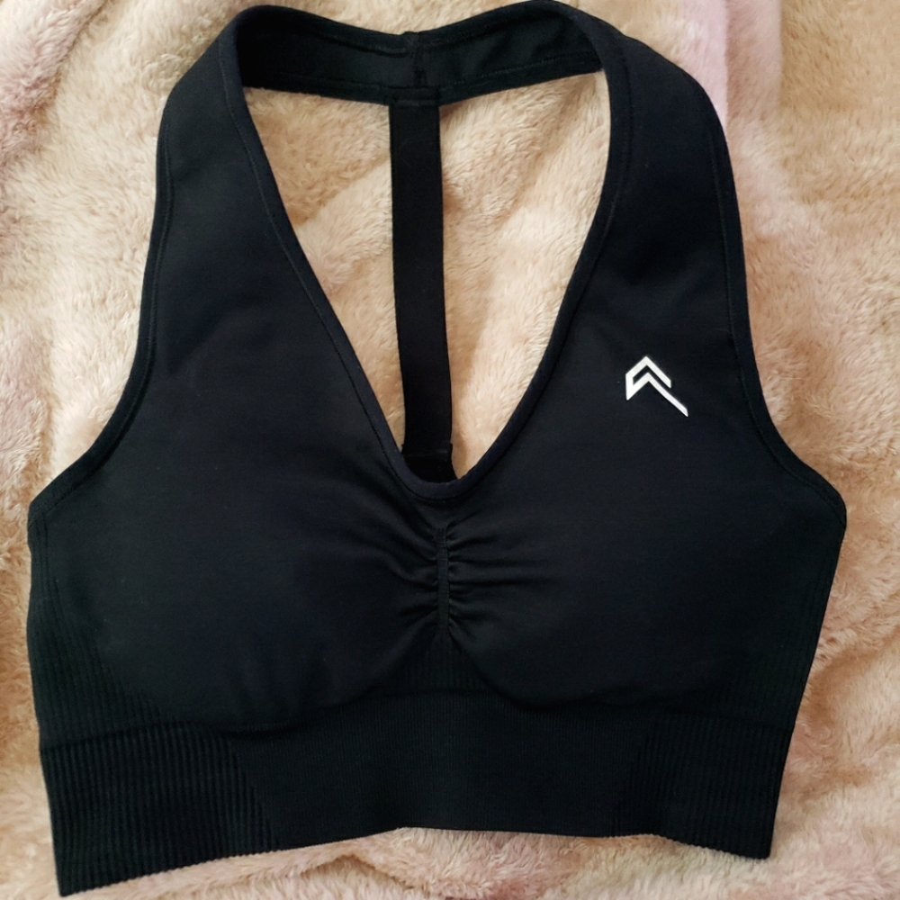 Small Oner active v-neck bra - black